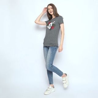 Asap Mawar - Kaos Wanita Lengan Pendek - Atasan kasual - T Shirt Bordir PC43/PA8