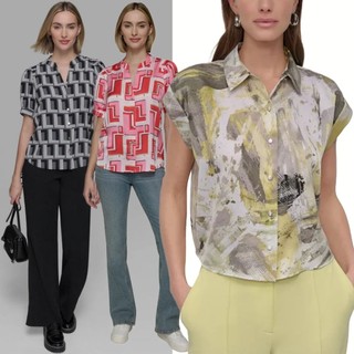 Ceka Deka TeHa K4rl - Kemeja Blouse Lengan Pendek - Polos Motif