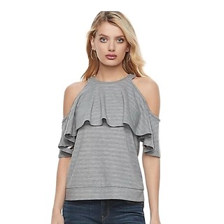 Layered Cut Shoulder Blouse - Bahu bolong - Abu Belang Layer